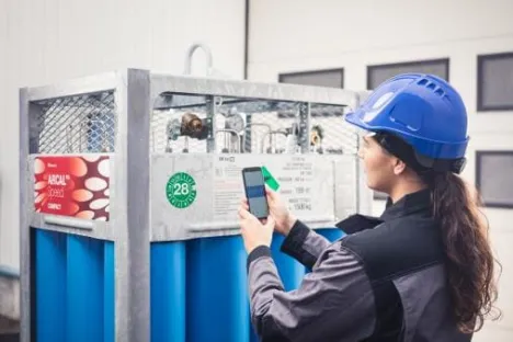 Pacchi di bombole di gas industriali - Air Liquide