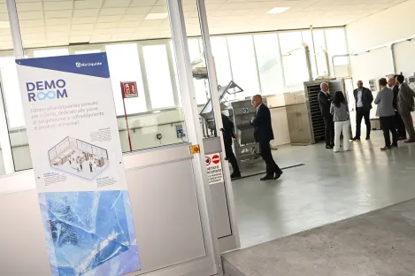 Demo Room Air Liquide di Chieve per effettuare prove di surgelazione e abbassamento della temperatura